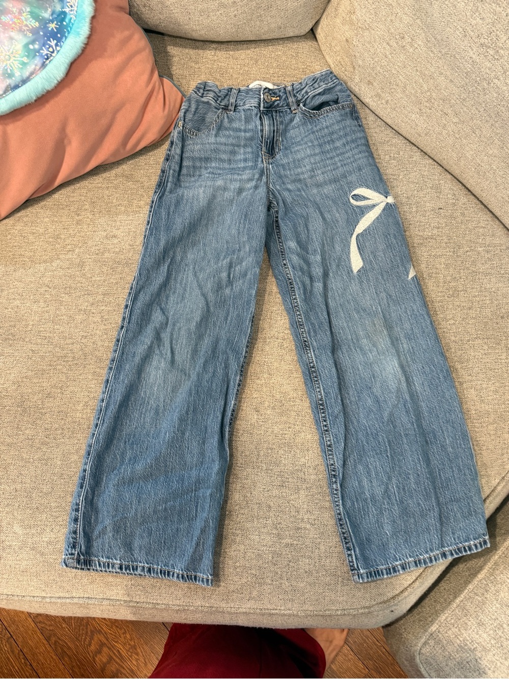 Abercrombie Kids High Rise Ultra Wide Leg Jeans Size 9/10 Regular